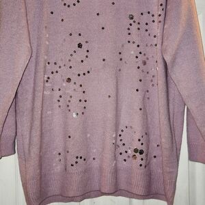 Ny and Co lavender sweater with embellishments